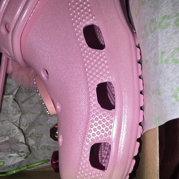 Crocs Classic Glitzy Clog - Flamingo in 2023 Crocs classic. Size 6 Women's. - Picture 6 of 7